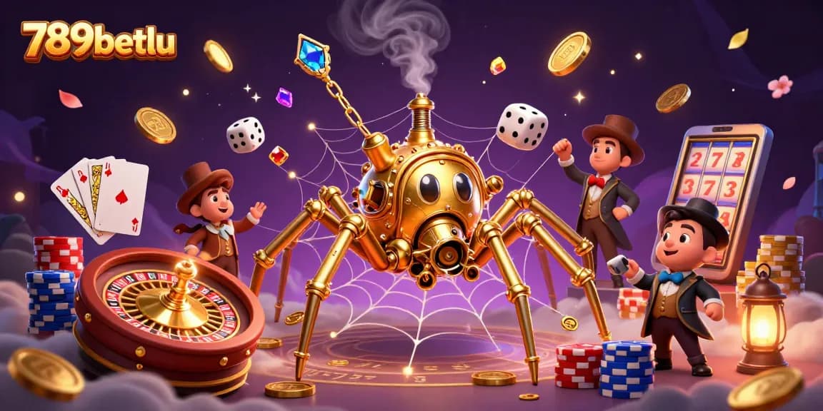 Experience thrilling gambling action at 789betlu with captivating steampunk-themed casino illustration.