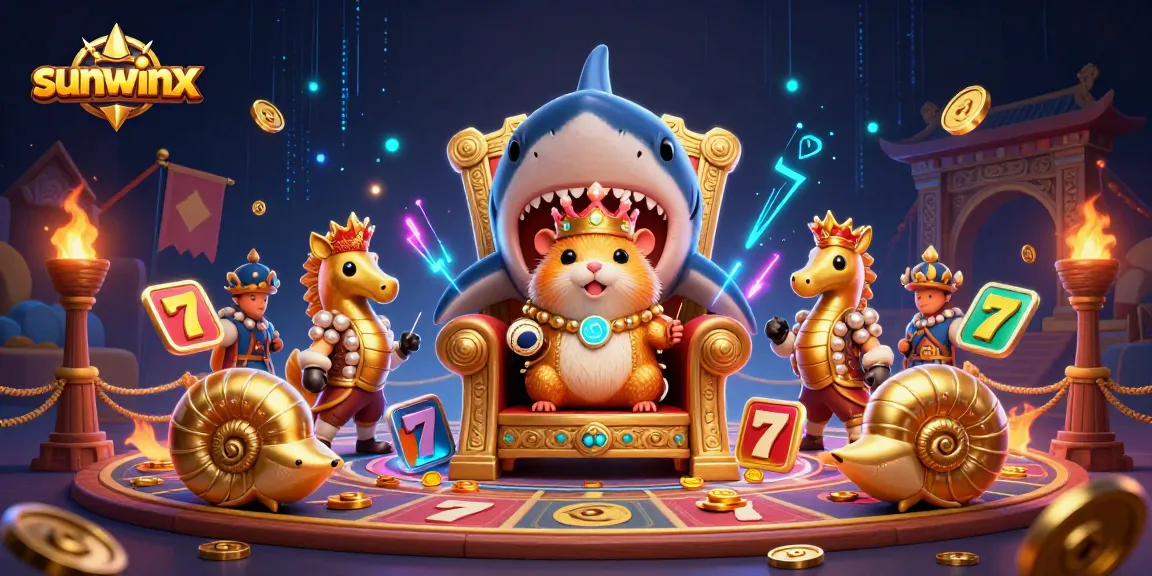 Experience thrilling gameplay with sunwinx, featuring a majestic golden hamster king and dynamic casino elements.