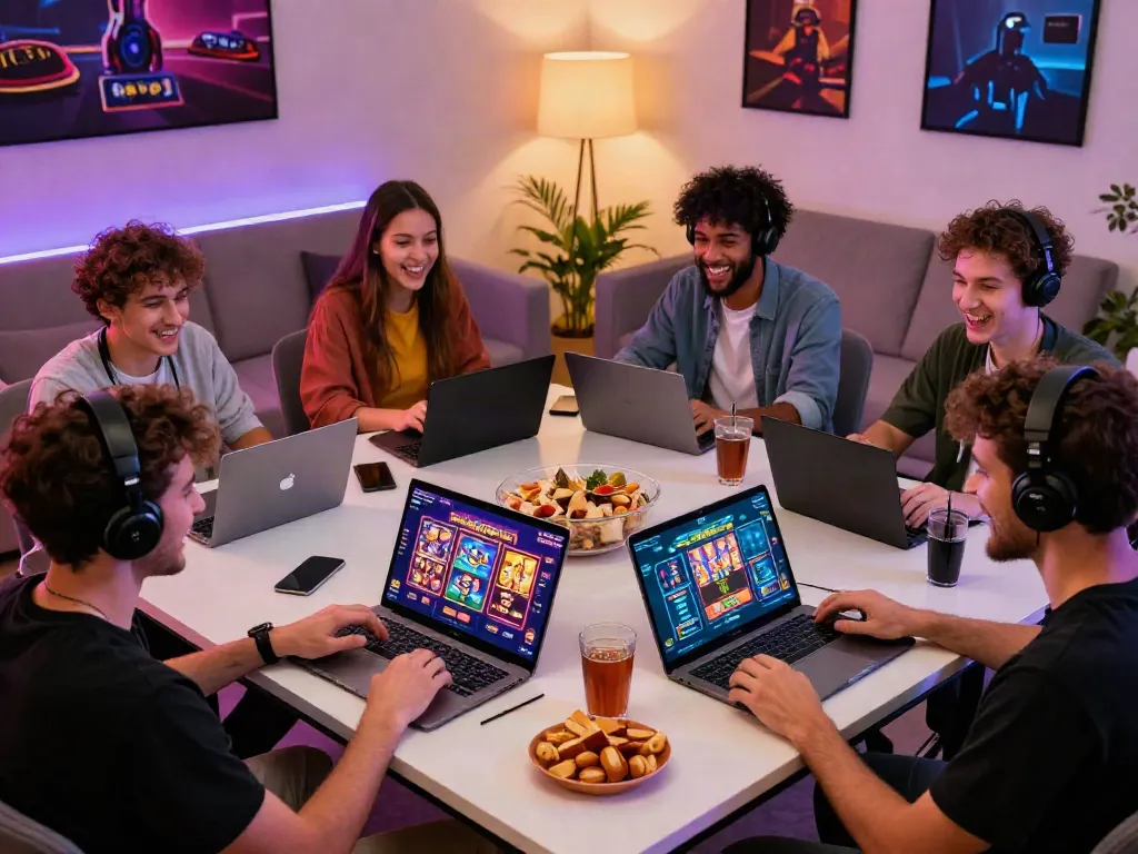 Engaging online gaming experience at RIKVIP with players enjoying diverse games.