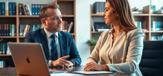 Interacting with a Headhunter Schweiz in a professional office setting.