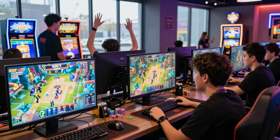 Players enjoying vibrant gaming experiences at https://gemwin.pics/ in a modern lounge setting, showcasing excitement and engagement.