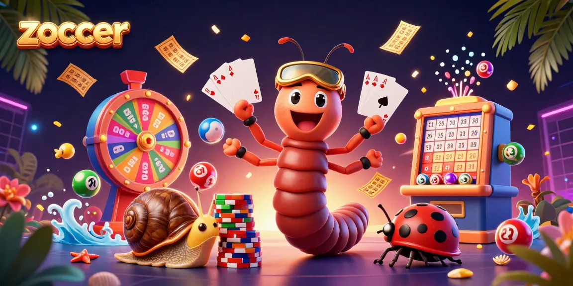 Engage in thrilling zoccer casino action with a lively 3D illustration showcasing colorful gaming elements.