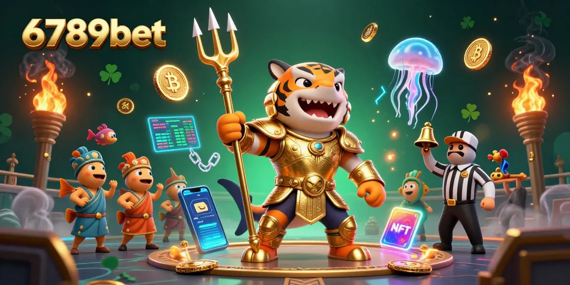 Experience thrilling gameplay at 6789bet with a vibrant underwater casino scene featuring animated characters and cryptocurrency elements.