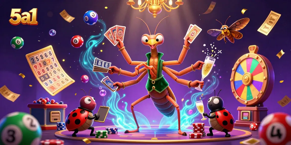 Experience thrilling wins with 5a1 in a vibrant casino illustration featuring exciting gaming elements.